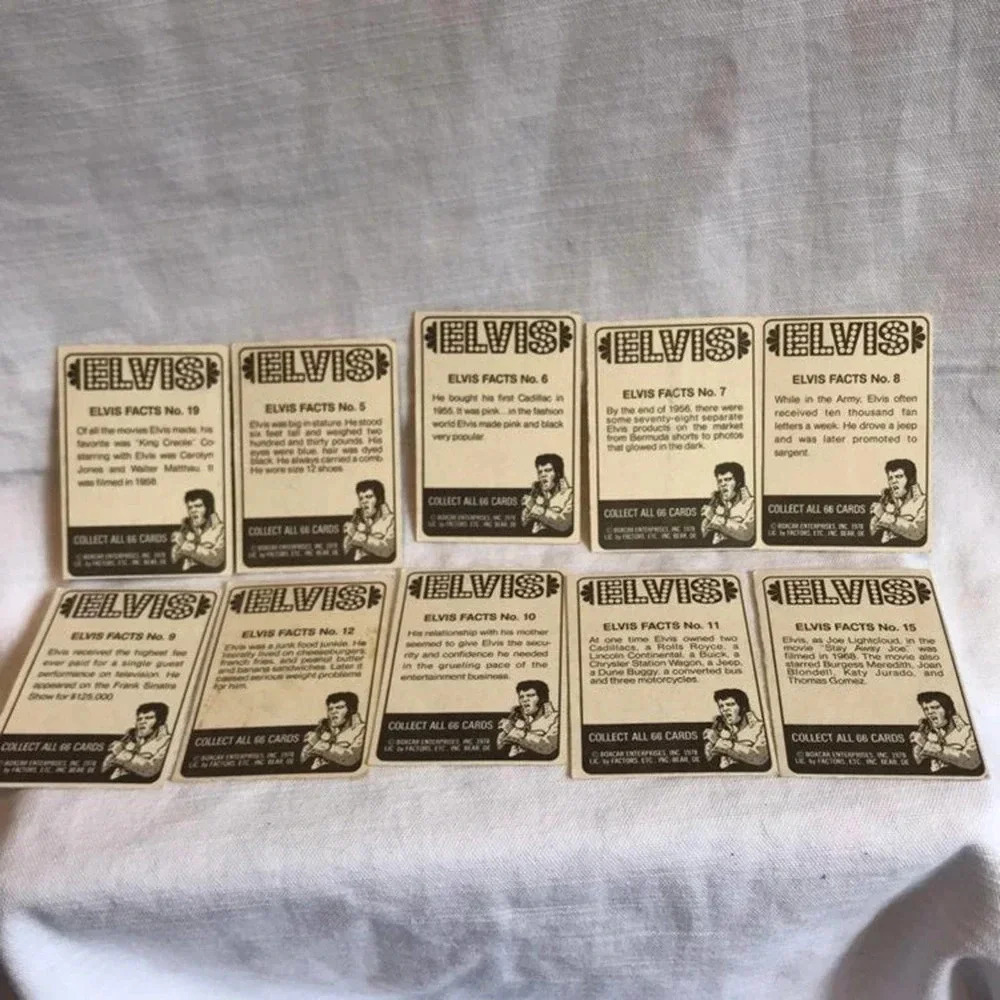 Vintage Elvis Presley Cards Collection 1978 10 cards Lot - Picture 4 of 6